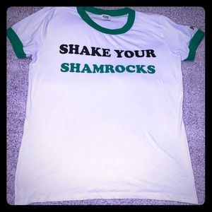 VS PINK cute St. Patty’s day inspired tee L